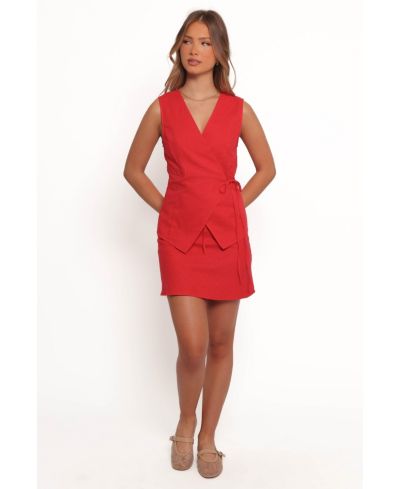 Petal and Pup Women's Vanni Wrap Front Linen Top