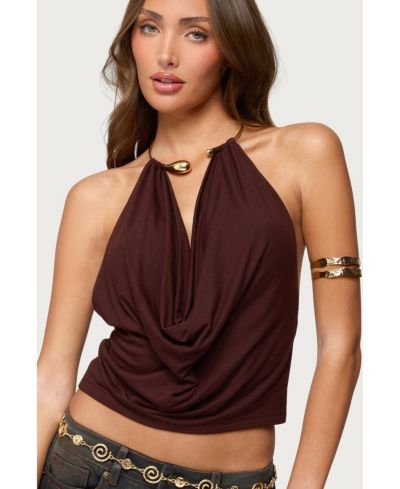Женский топ Edikted Mileva Cuff Deep Cowl Neck