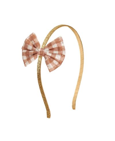 Детская ободок-бант из фатина Sweet Wink с принтом в клетку Gingham