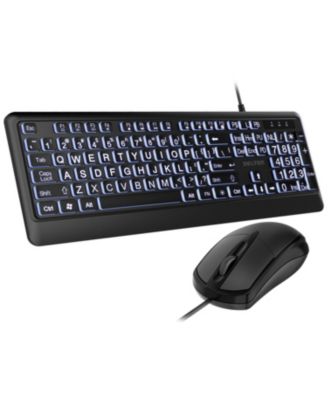 DELTON KB20 Big Button Computer Keyboard and Mouse Combo