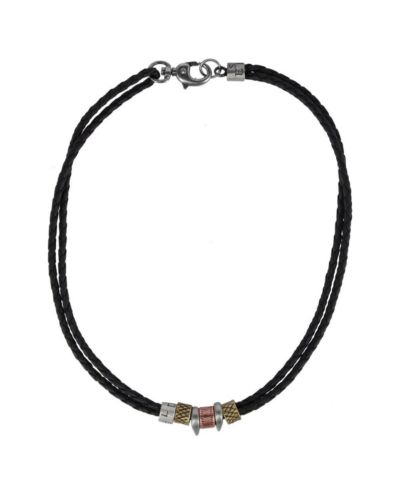 TRAFALGAR Nasher Faux Leather Beaded Necklace