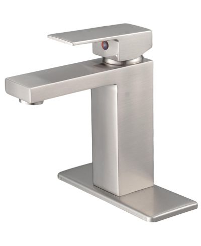 Greenspring Single Handle Single Hole Low-Arc Bathroom Faucet with Supply Line