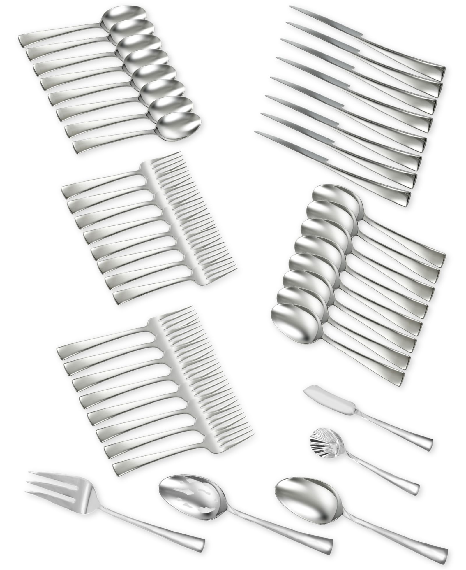 ZWILLING Bellasera Polished 18/10 Stainless Steel 45 Pc. Flatware Set, Service for 8