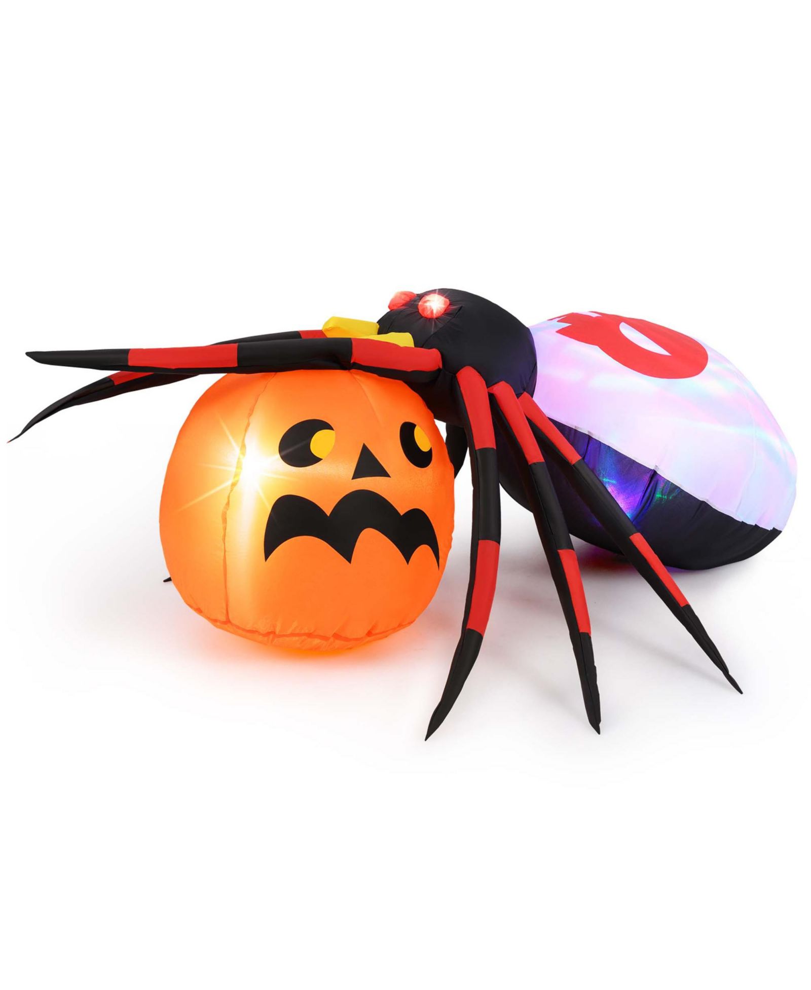 Надувной паук Costway 5 x 4.6 ft с LED светом Halloween