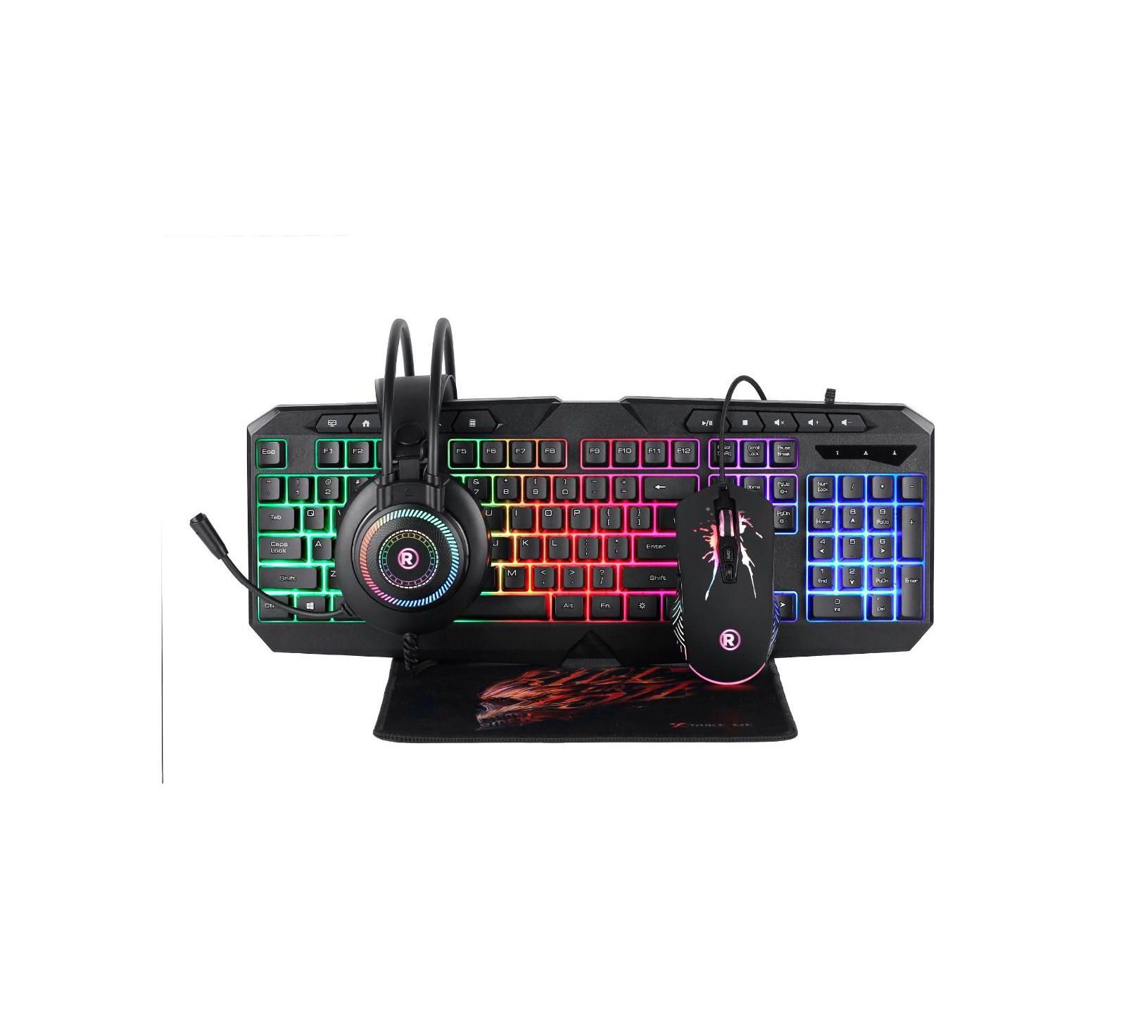 Radioshack Wired All-in-One Anti-Ghosting Keyboard Gaming Set for PC, PS5, Xbox One