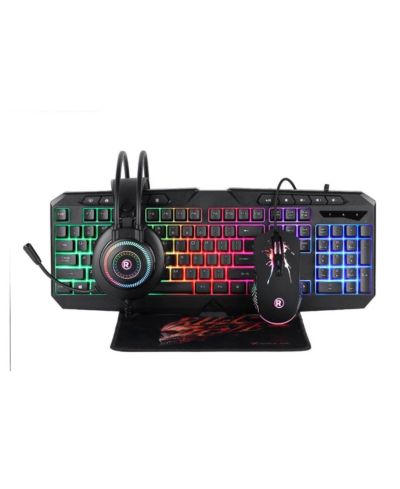 Radioshack Wired All-in-One Anti-Ghosting Keyboard Gaming Set for PC, PS5, Xbox One