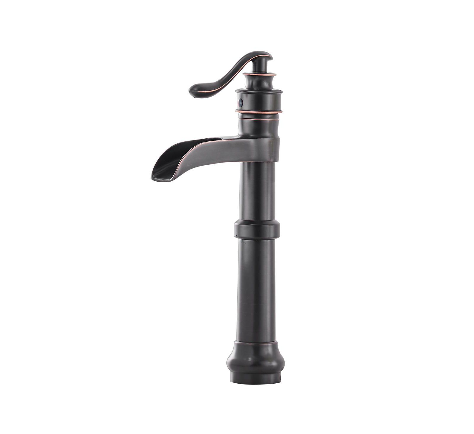 Greenspring Waterfall Single Hole Single-Handle Vessel Bathroom Faucet With Drain Assembly in Oil Rubbed Bronze