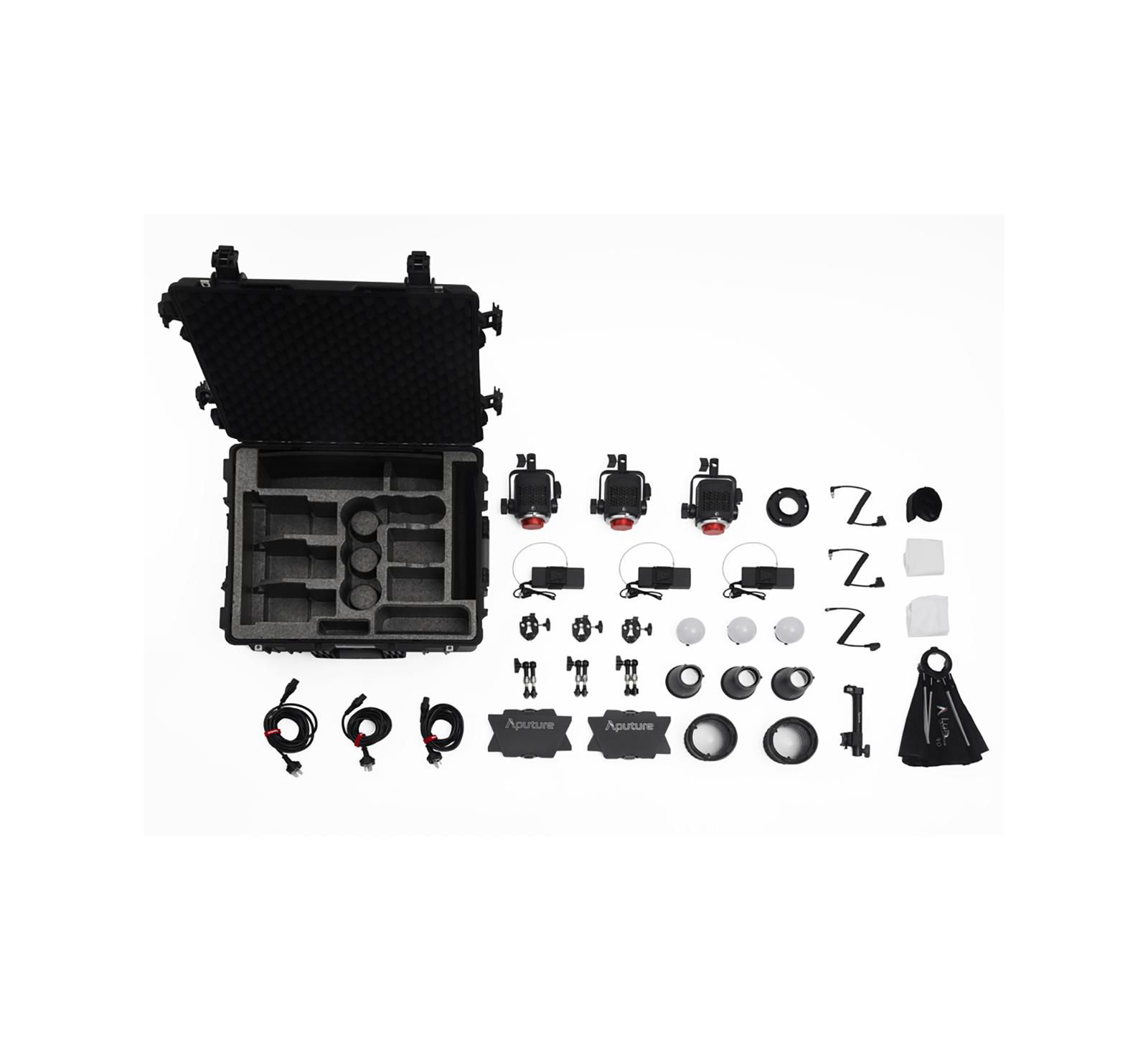 Aputure STORM 80c 80W Compact Point Source BLAIR-CG LED Video 3-Light Kit