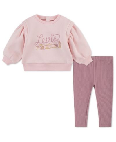 Levi's Детский комплект из топа с рукавами-буфами и брюк, 2 части