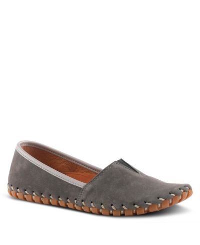 Grey suede