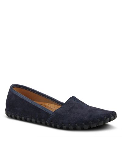 Navy suede