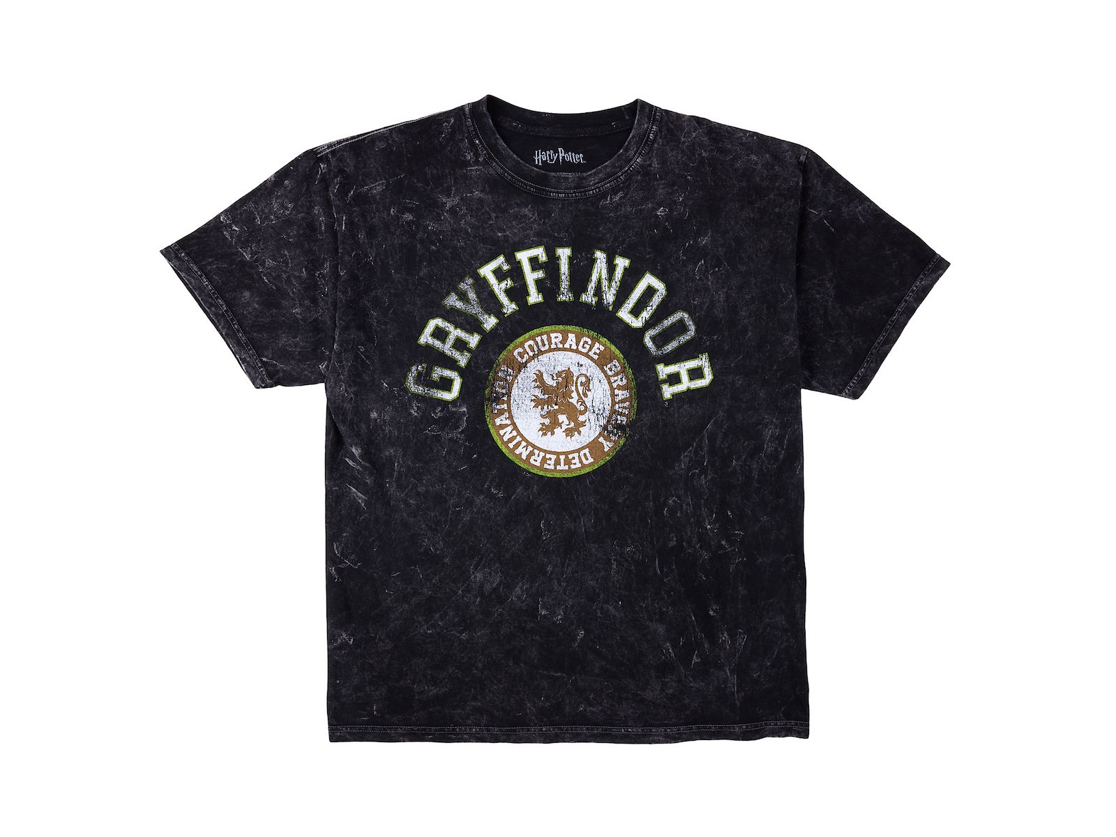 Футболка Harry Potter Men's Gryffindor Varsity Blue Vintage Mineral Wash Crew Neck Short Sleeve