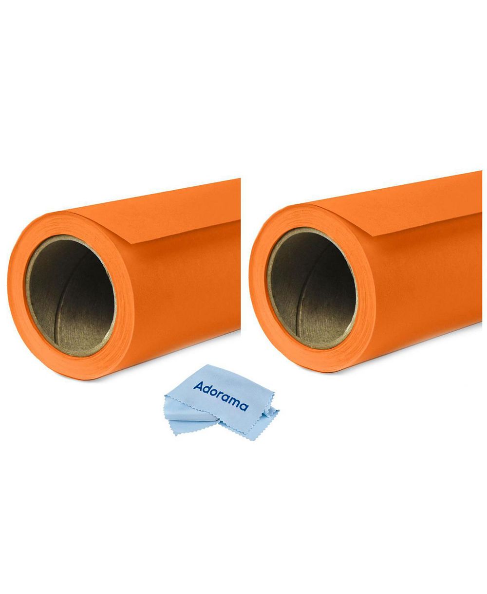 Savage Widetone Seamless Background Paper, 86" x 36' - Orange, 2-Pack