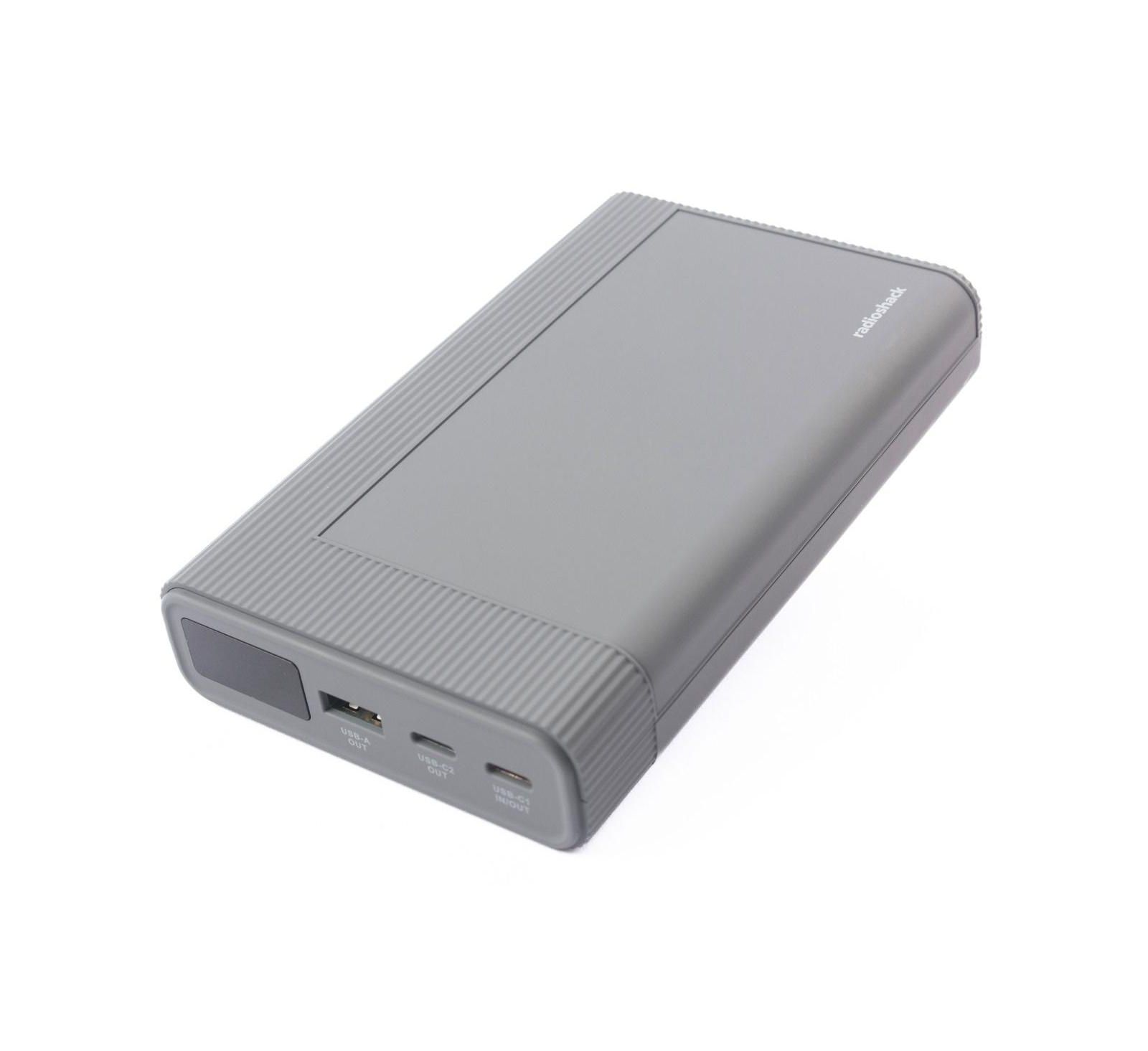 Radioshack 20,000mAh USB-C PD Fast-Charging Power Bank for Universal Compatibility
