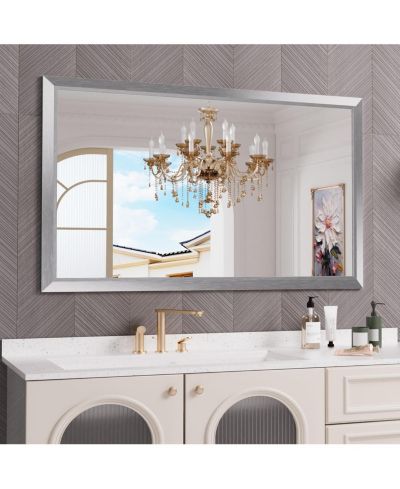 Зеркало для ванной Amorho 60" x 36" Thick Metal Framed Wall Mirror