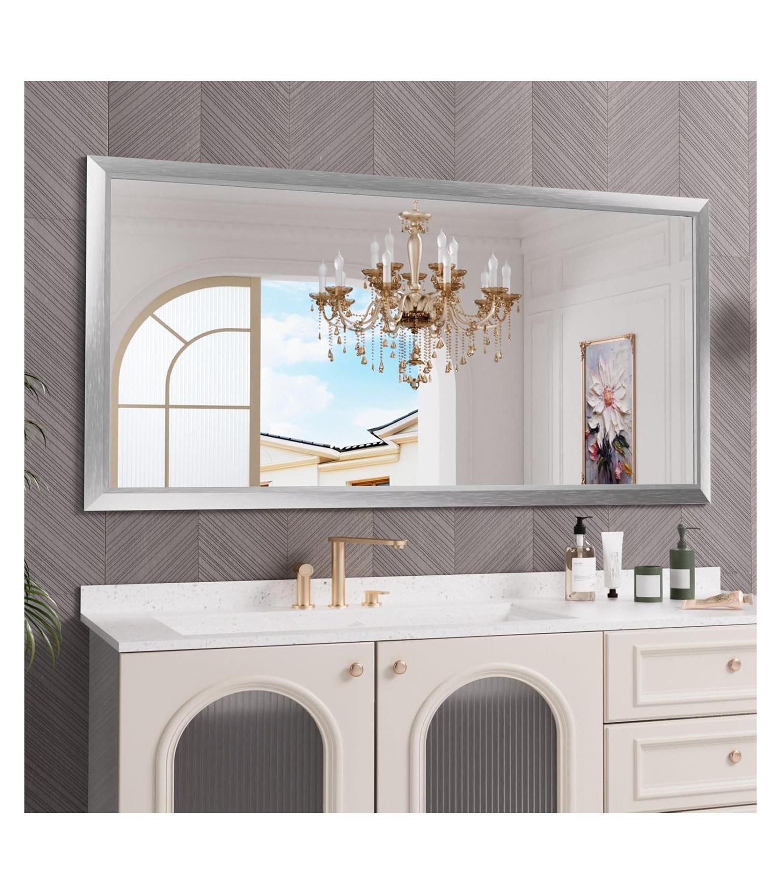 Зеркало для ванной Amorho Metal Framed Wall Mirror