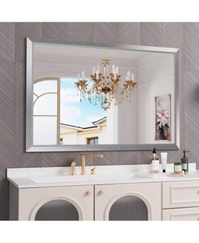 Зеркало для ванной комнаты Amorho, 60" x 30", настенное с металлической рамой