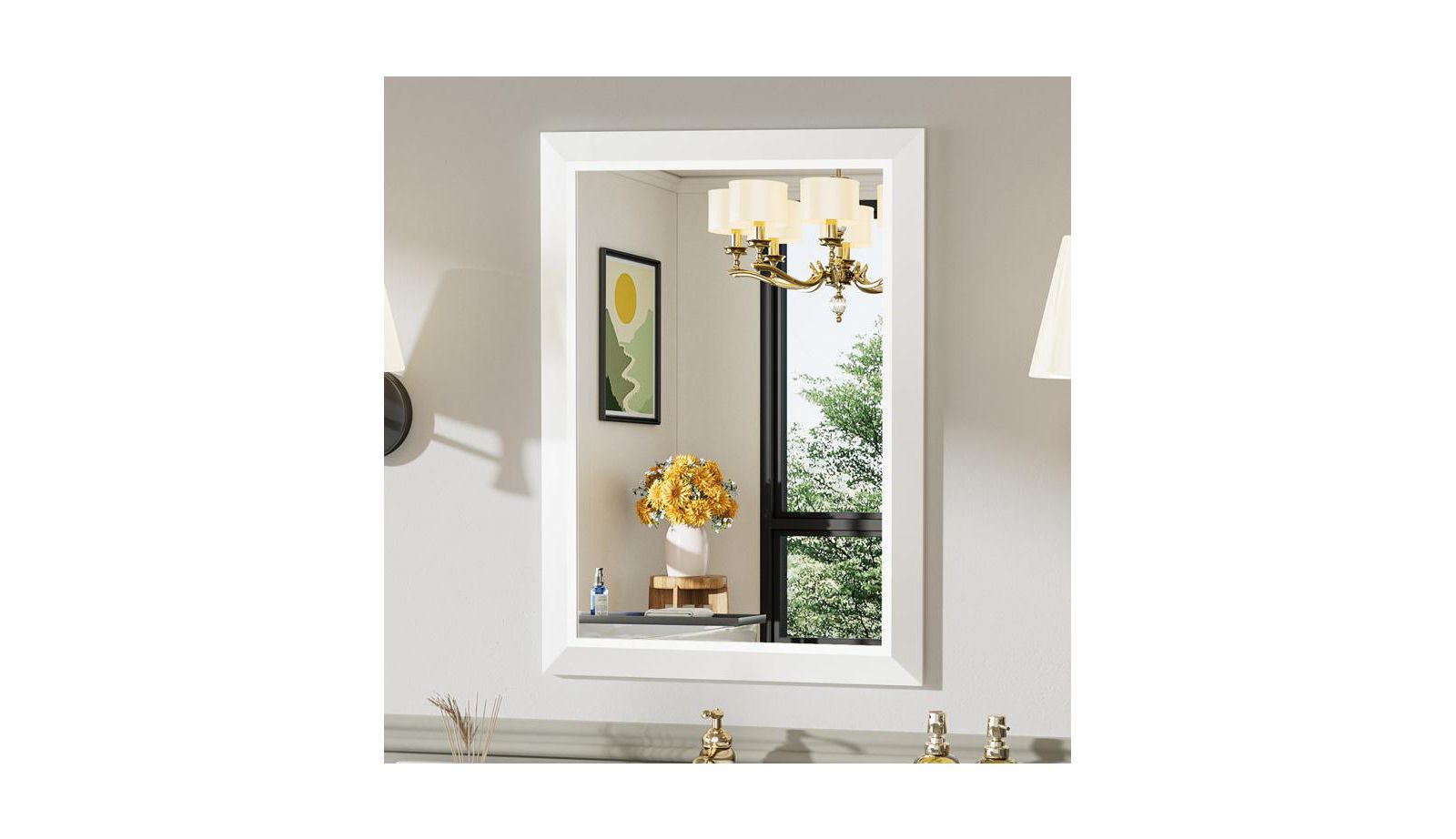 Зеркало Amorho Bathroom Wall Mirror 28" x 20" Metal Framed