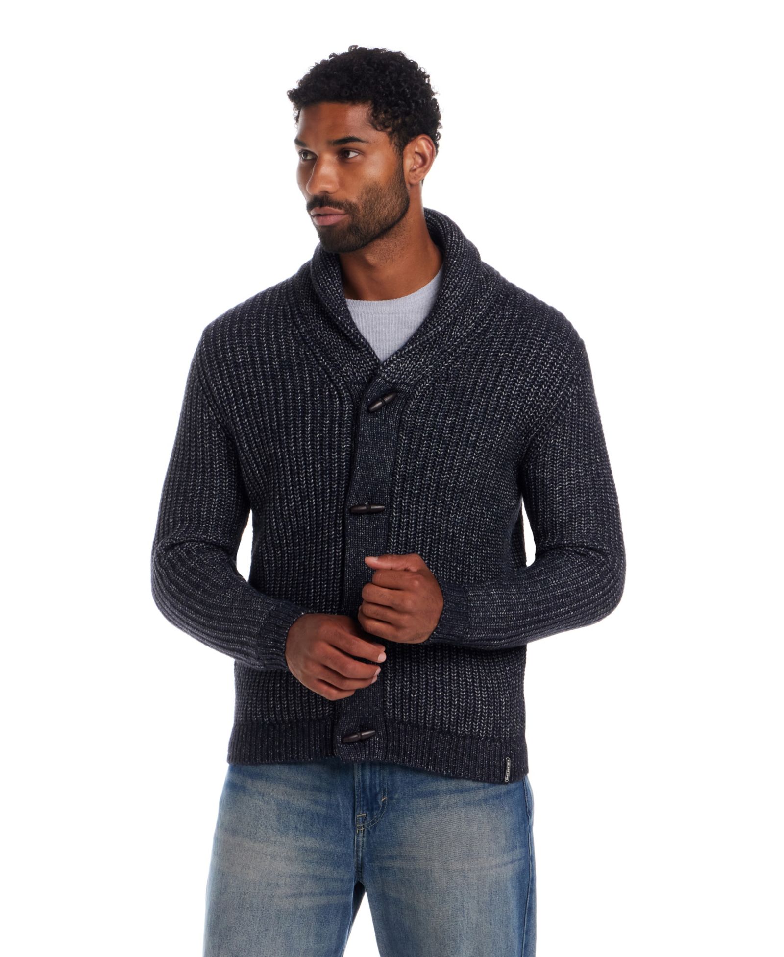 Weatherproof Vintage Men's Mixy Shawl Collar Cardigan Sweater