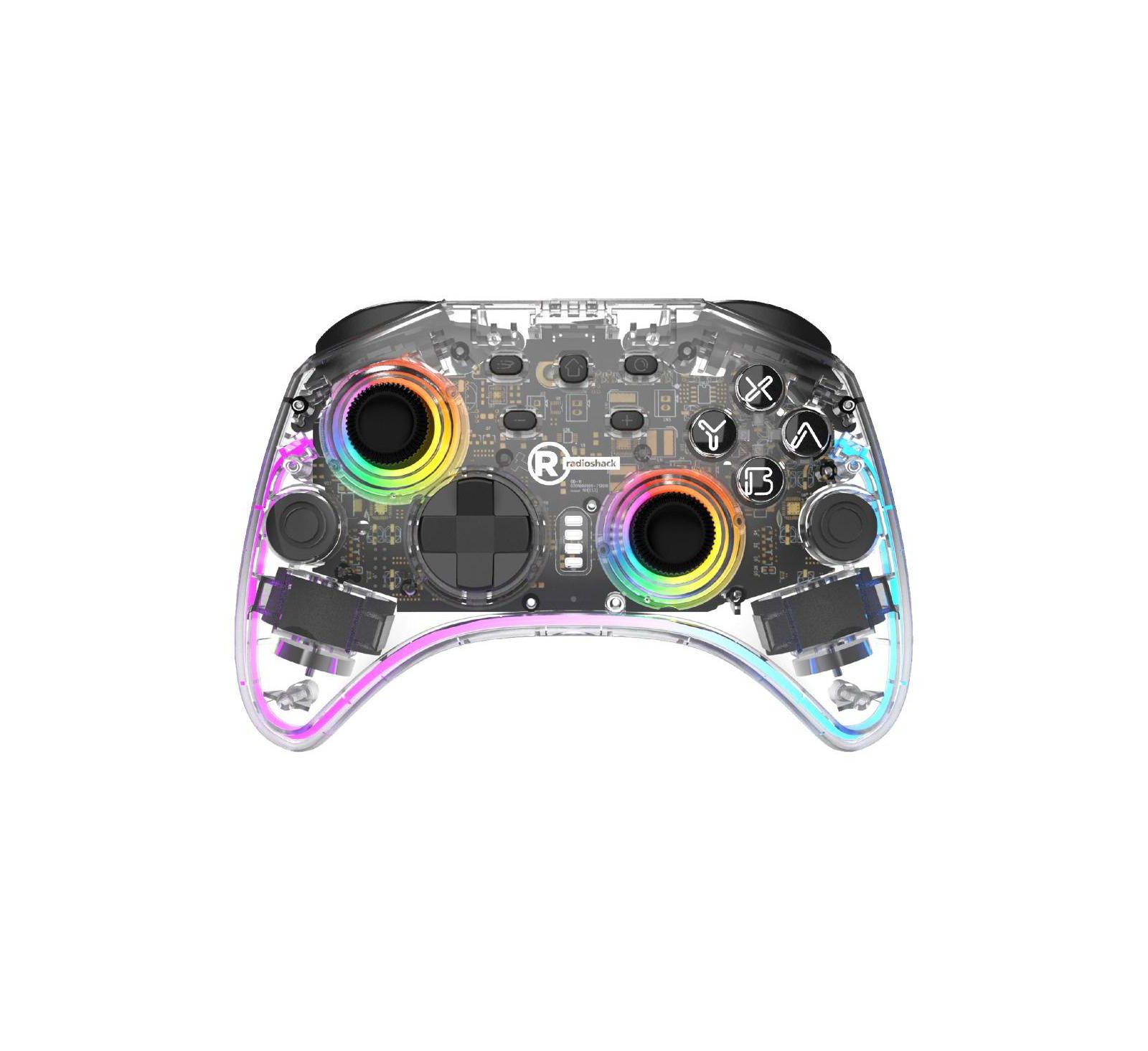 RadioShack Wireless 4-Speed HD-Rumble Vibration Game Controller for PC, Switch, iOS, and Android