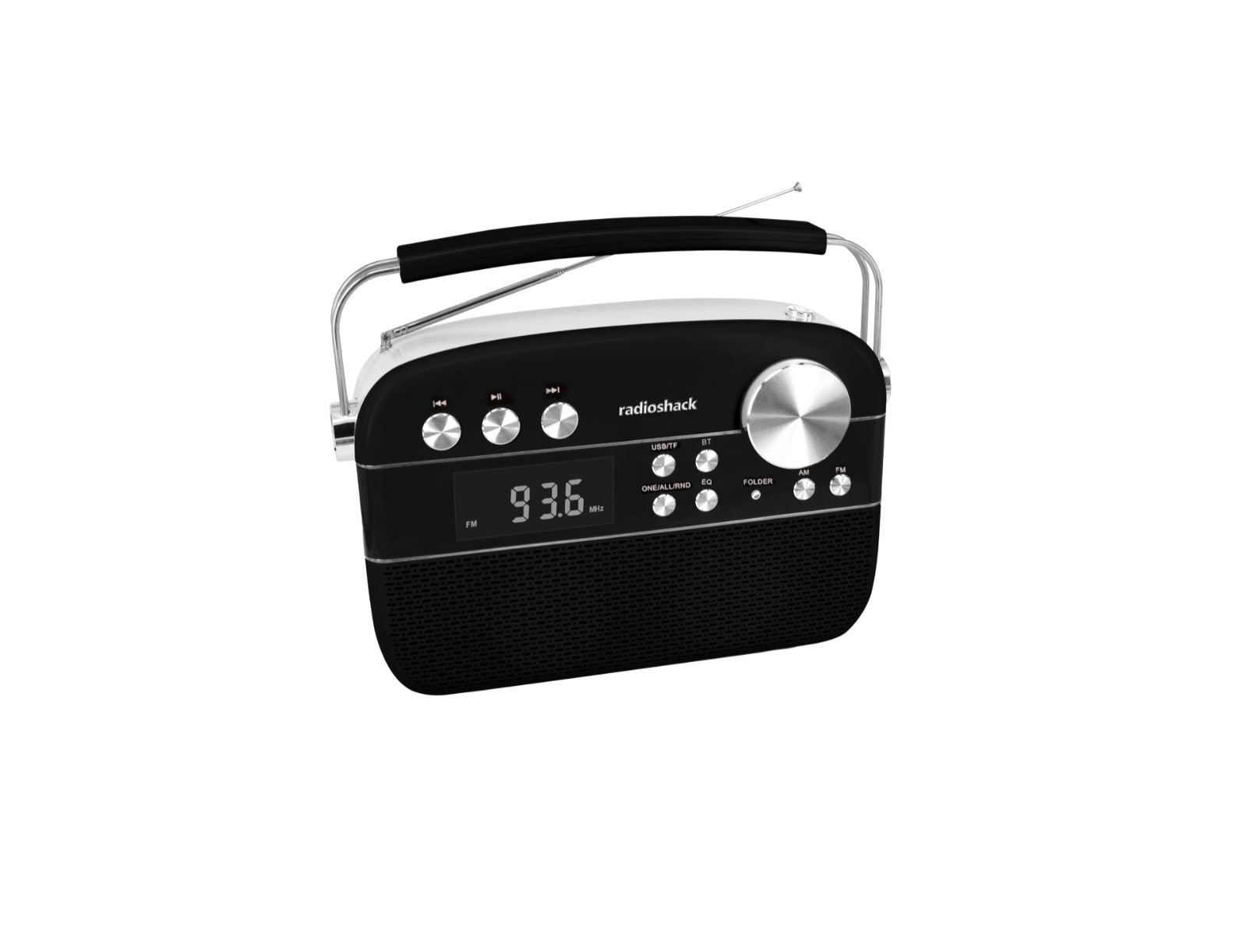Радио RadioShack Vintage Retro AM/FM Bluetooth с USB, TF, AUX и перезаряжаемым аккумулятором