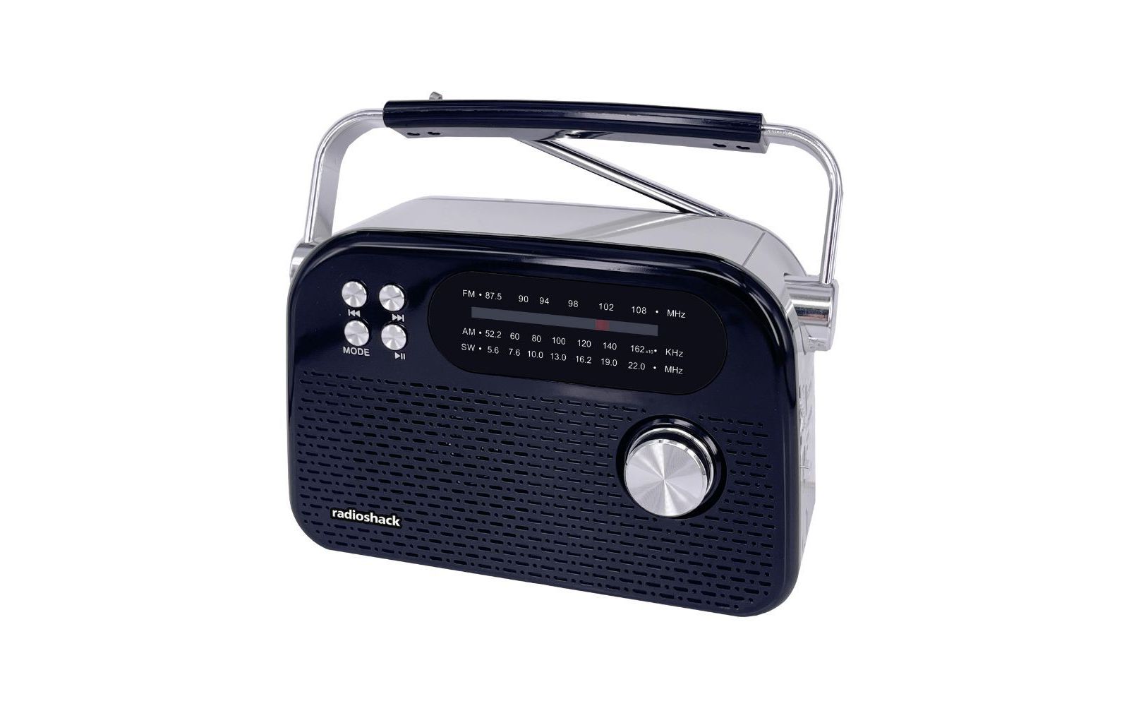 Ретро-радио RadioShack черное, 3-диапазонное, с Bluetooth, USB/TF, классический дисплей, перезаряжаемое