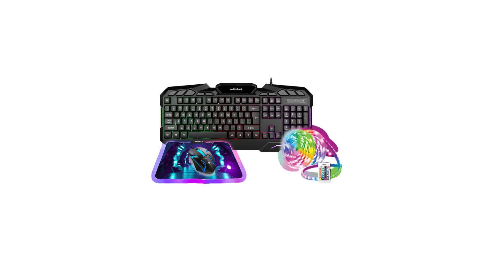Комплект мышь и коврик RadioShack Keyboard RGB Light