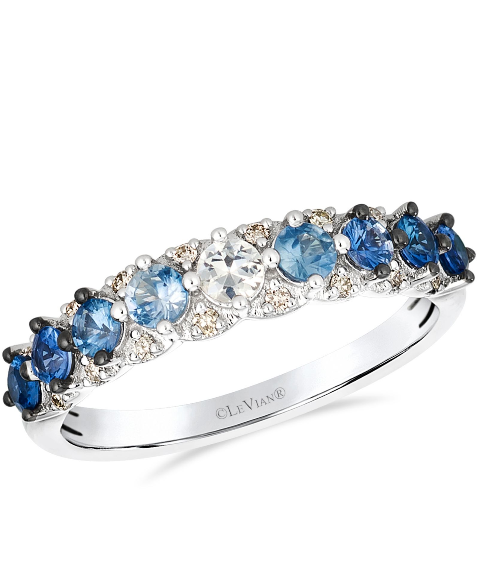 Кольцо Le Vian White Sapphire (0.11 ct. t.w.), Sapphire Ombre (0.67 ct. t.w.), and Nude Diamond (0.09 ct. t.w.) в 14k Vanilla Gold
