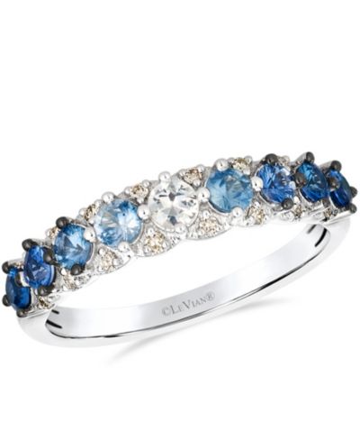Кольцо Le Vian White Sapphire (0.11 ct. t.w.), Sapphire Ombre (0.67 ct. t.w.), and Nude Diamond (0.09 ct. t.w.) в 14k Vanilla Gold