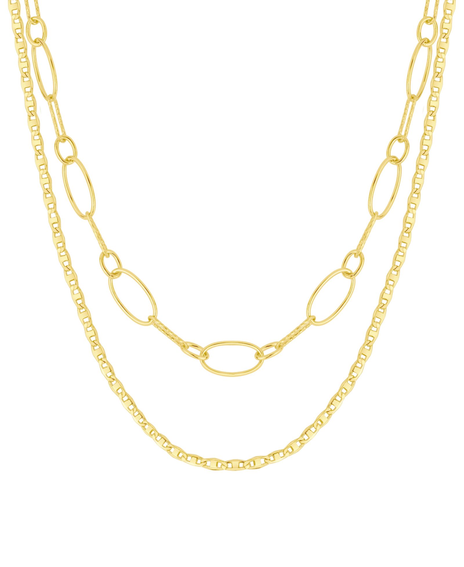 And Now This Короткое длинное ожерелье из латуни с золотым напылением 18k