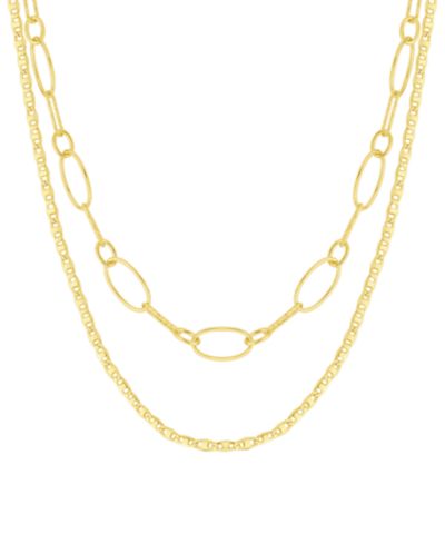 And Now This Короткое длинное ожерелье из латуни с золотым напылением 18k
