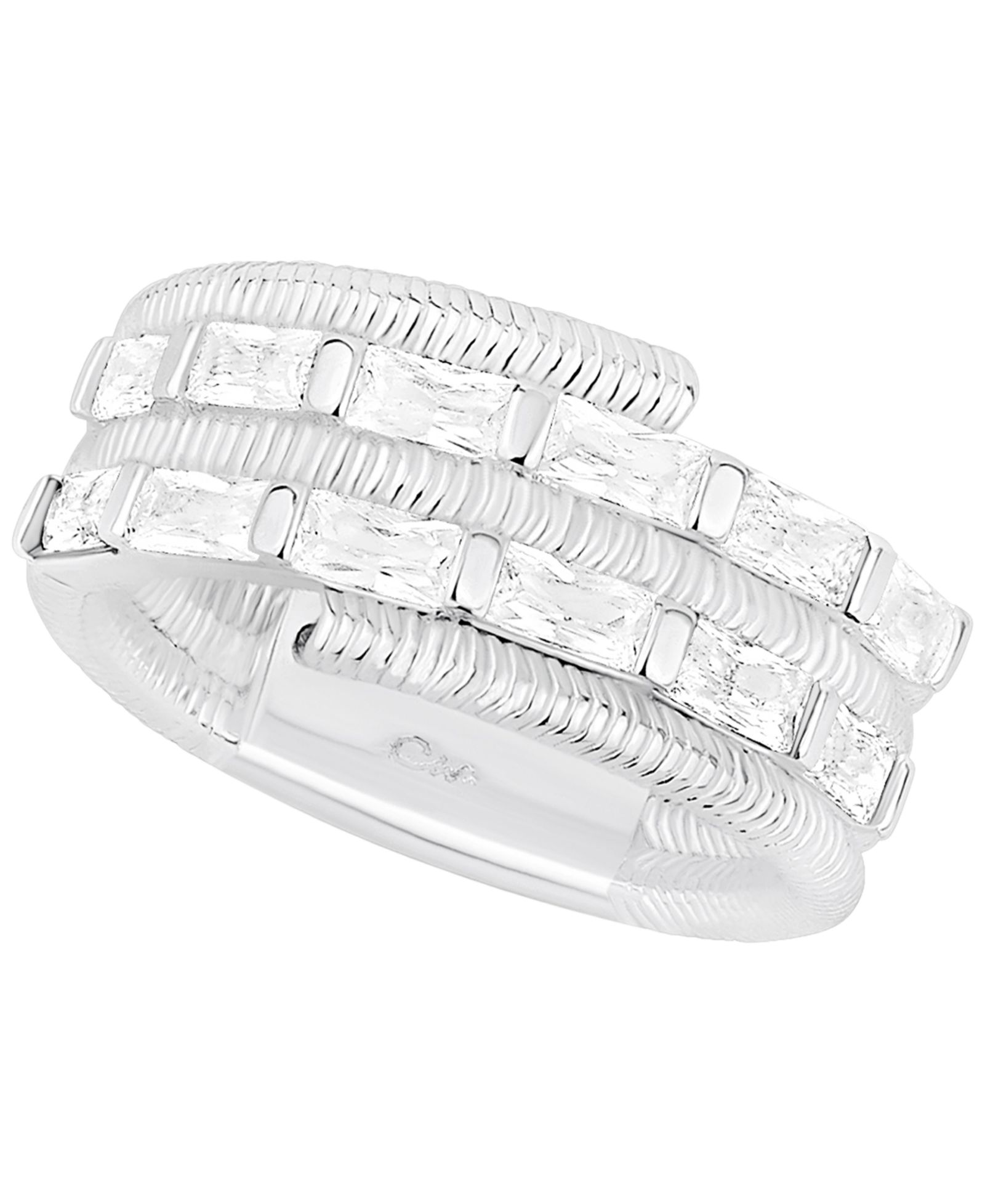 And Now This Cubic Zirconia Silver Plated Band Ring, Macy's Exclusive