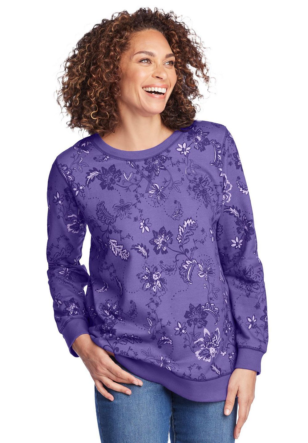Woman Within Plus Size Within Printed Sweatshirt