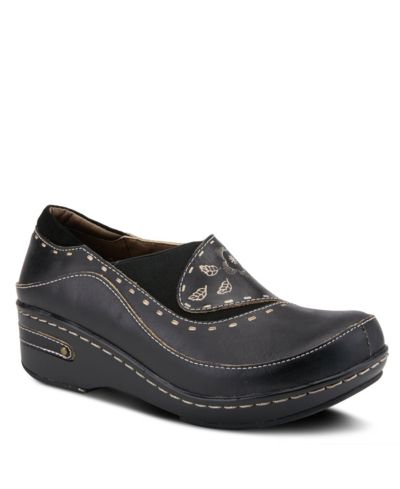 L Artiste Women s Burbank Hand-Painted Leather Clogs