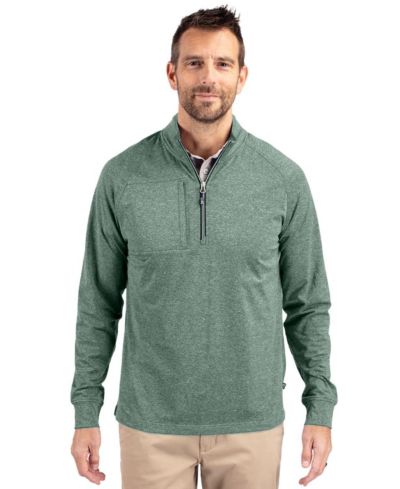 Cutter & Buck Men's Cutter and Buck Adapt Eco Knit Heather Quarter Zip Pullover