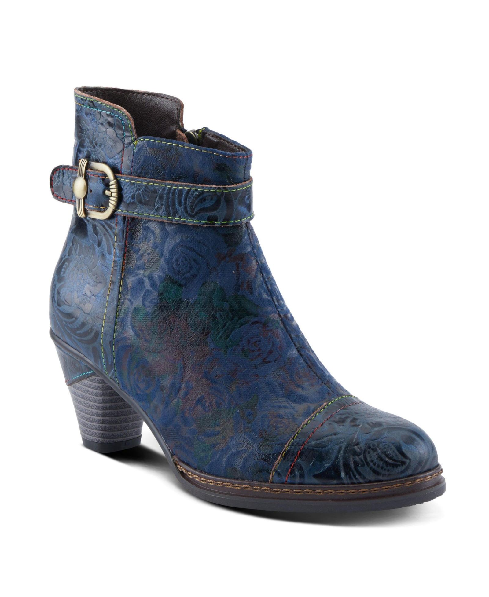 Spring Step L'Artiste Antilles Bootie with Floral Embroidery