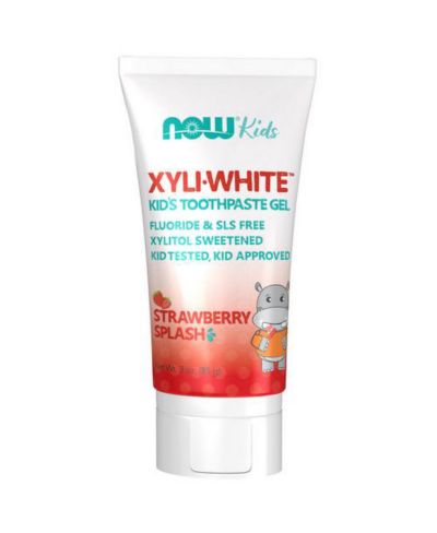 NOW Foods XyliWhite Kids Toothpaste Gel ,Strawberry Splash 3 oz