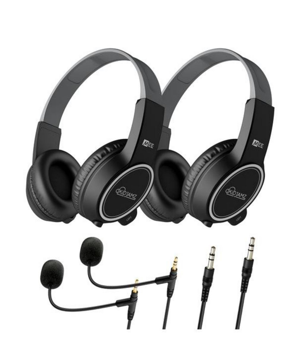 Mee Audio KJ35 Kids' Wired Headphones with Boom Microphone, 2-Pack