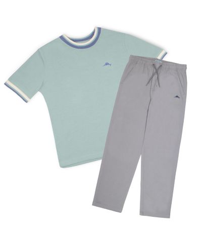 Tommy Bahama Little Boys 2 Piece T-Shirt and Pants Outfit Set
