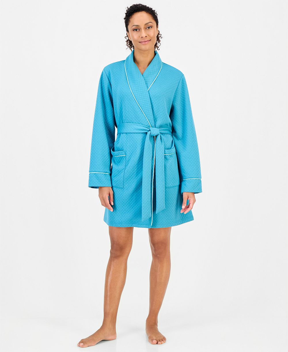 Charter Club Women's Solid Quilted Belted Robe, Macy's Exclusive