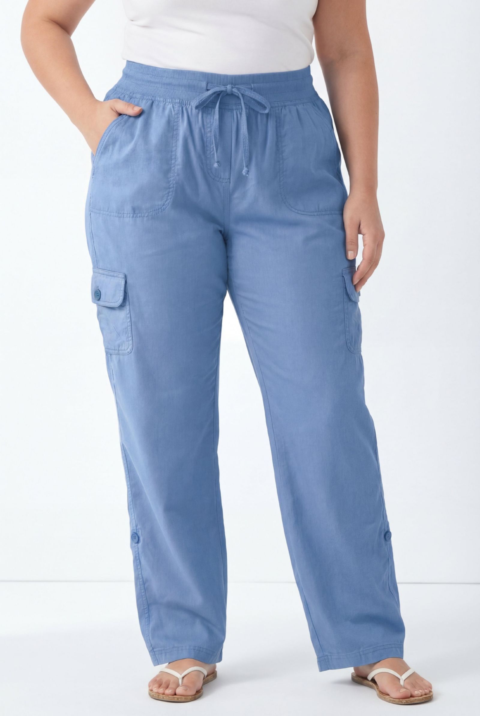 Woman Within Women's Within 2-in-1 Convertible Cargo Pant to Capri