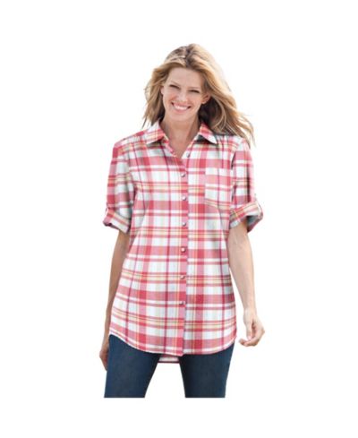 Rose pink camp plaid