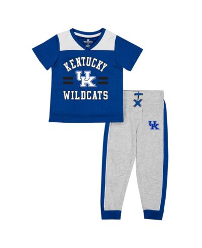 Colosseum Toddler 2-Piece Royal/Heather Gray Kentucky Wildcats Ka-Boot-It Jersey and Pants Set