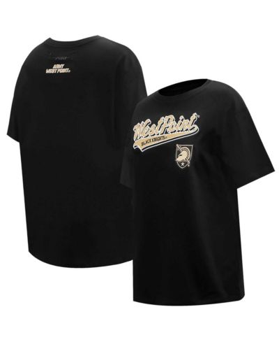 Pro Standard Женская черная оверсайз футболка Army Black Knights Script Tail Boyfriend T-Shirt