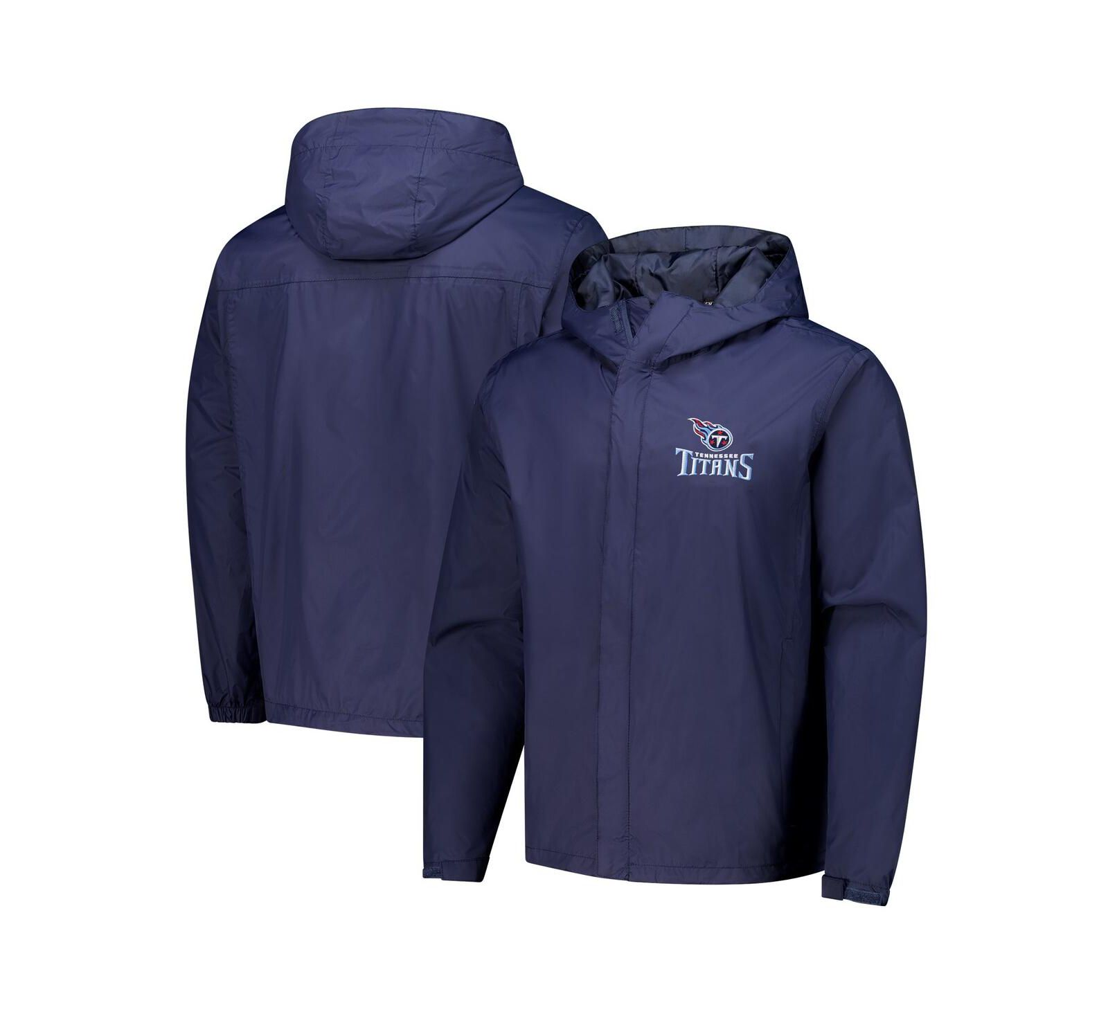 Dunbrooke Men's Navy Tennessee Titans Tropic Waterproof Packable Full-Zip Hoodie Jacket