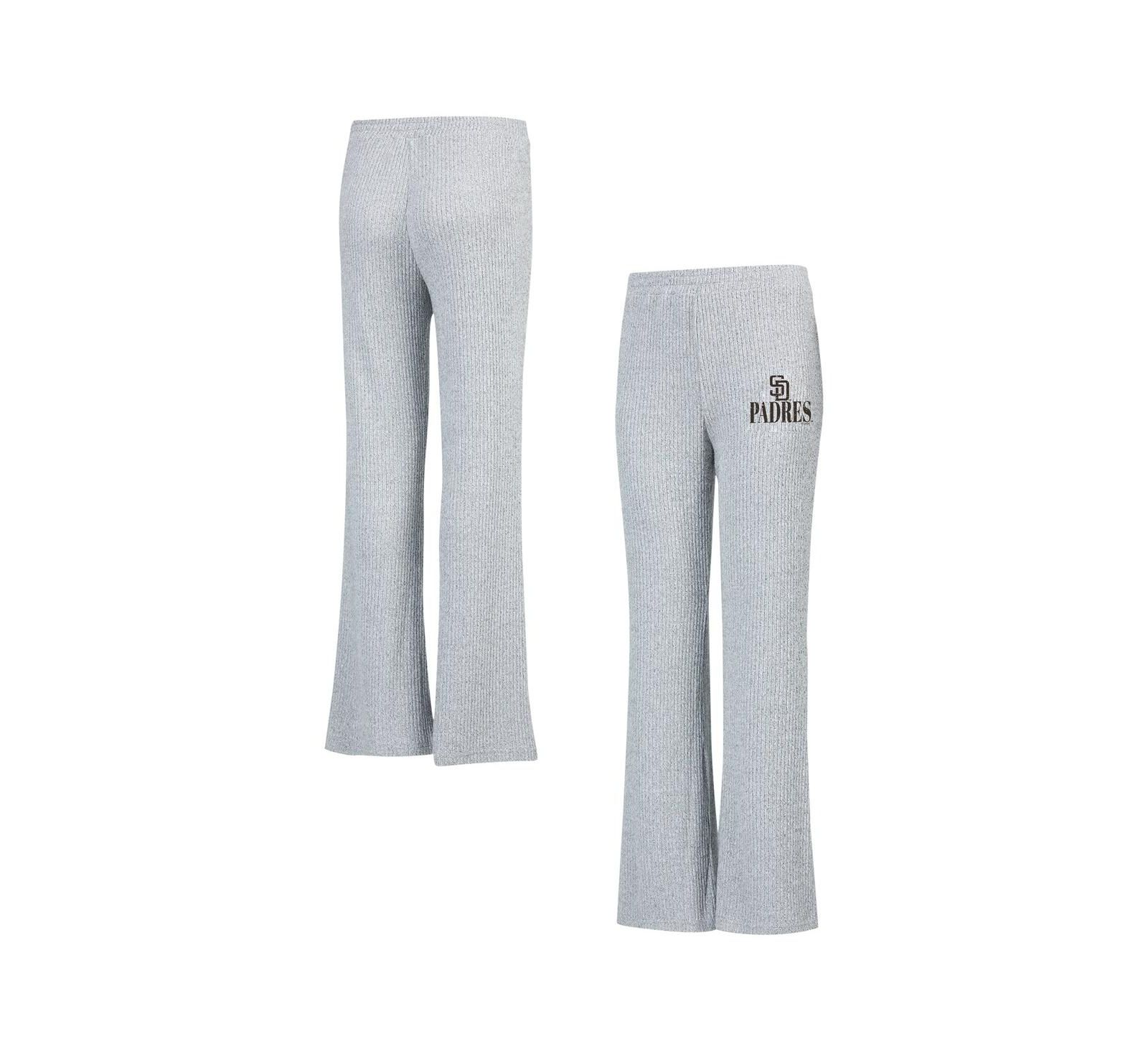 Concepts Sport Женские серые брюки для сна с трикотажным узором Juniper Rib Flare