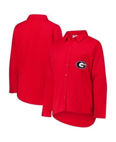 Женская рубашка-шacket Fanatics Red Georgia Bulldogs Plus Size с пуговицами