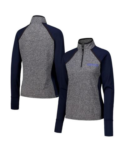 Camp David Женская куртка Kentucky Wildcats Finalist Raglan Quarter-Zip, темно-синяя/серая