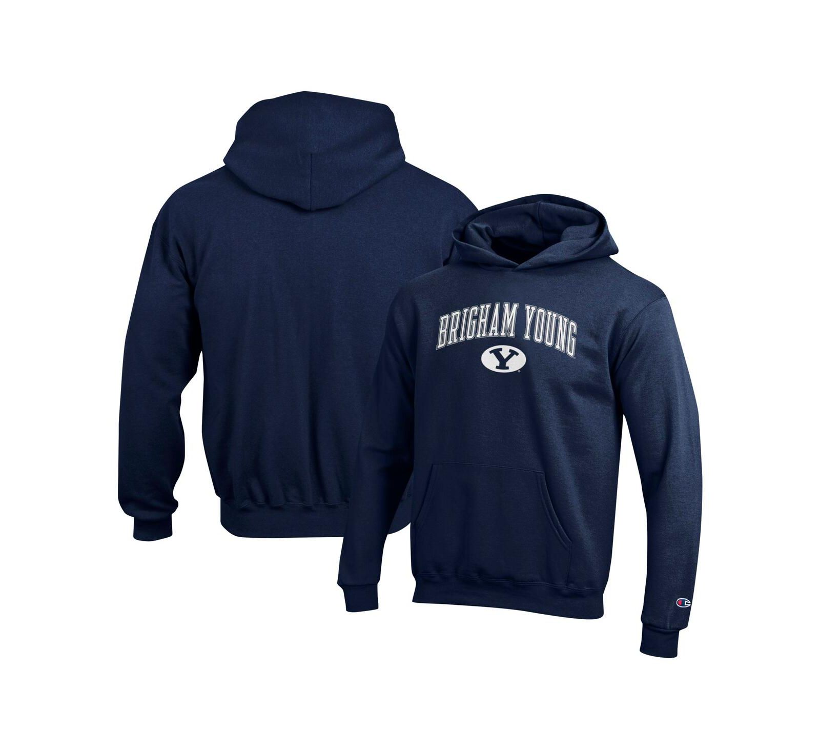 Худи Champion для мальчиков и девочек темно-синего цвета BYU Cougars Campus