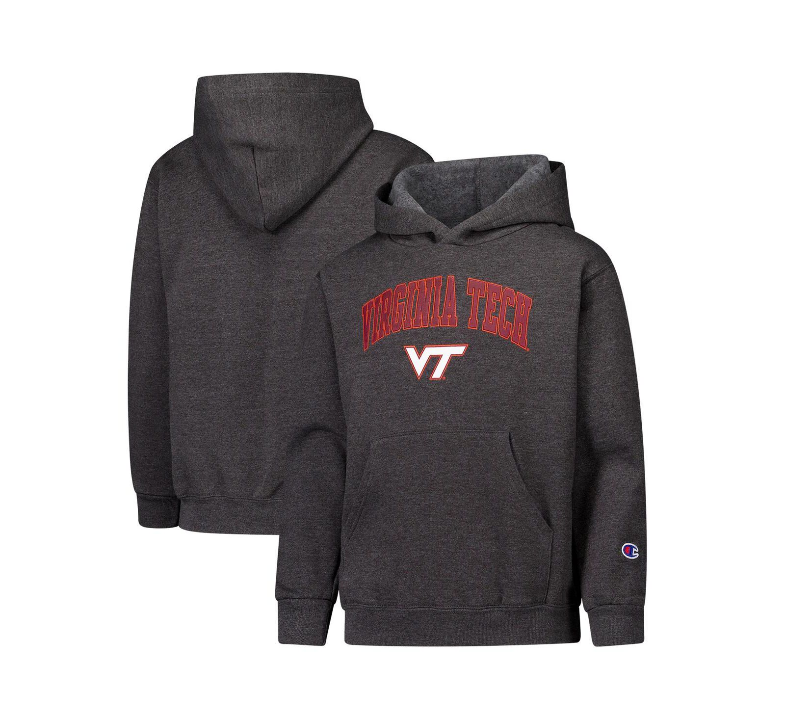 Худи Champion Big Boys and Girls Charcoal Virginia Tech Hokies Campus
